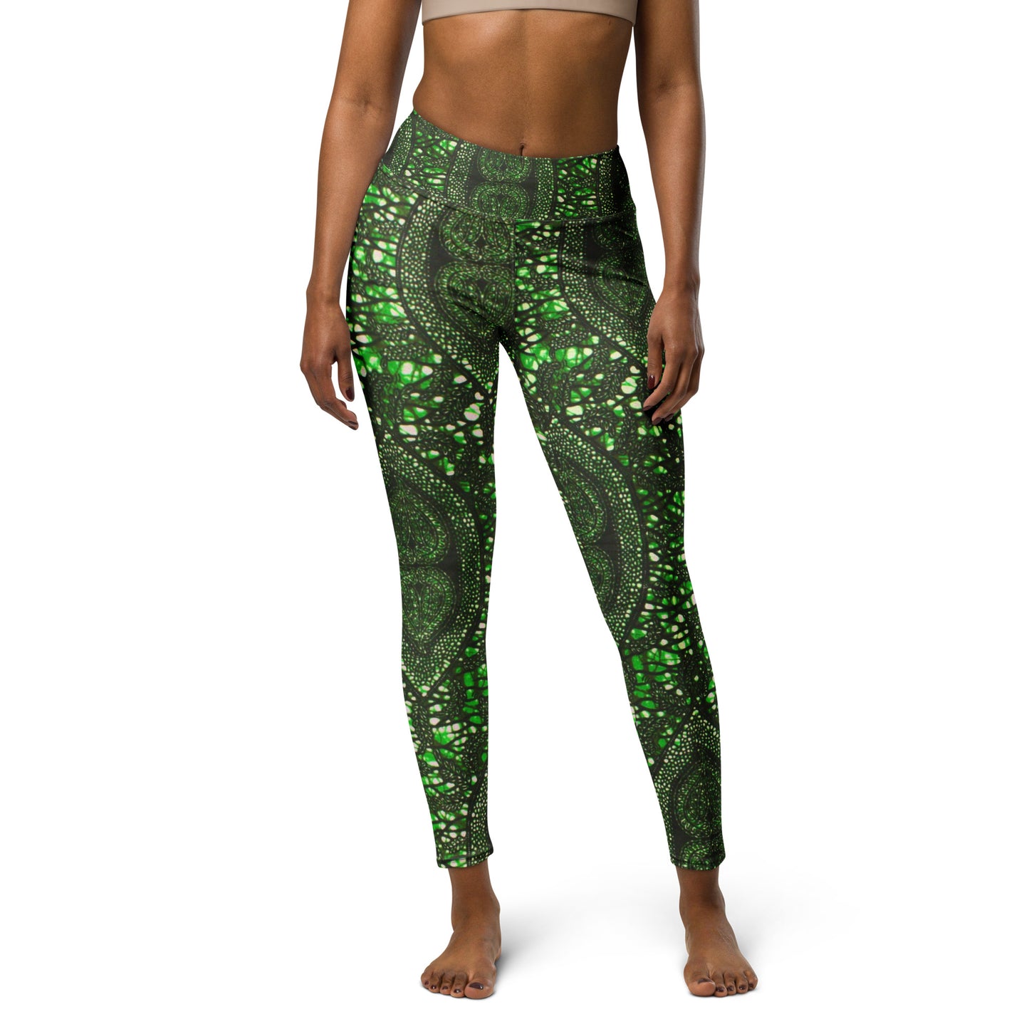 Green Peas Ankara Leggings