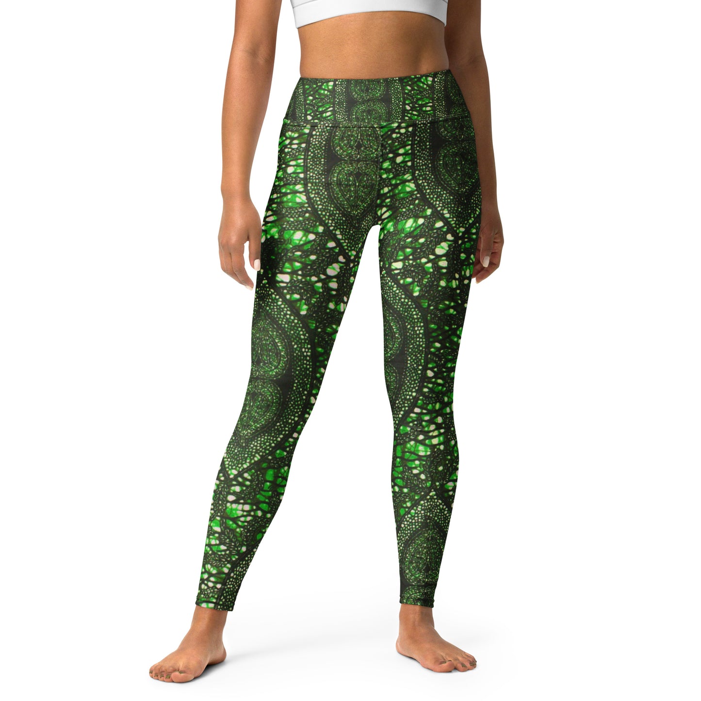 Green Peas Ankara Leggings