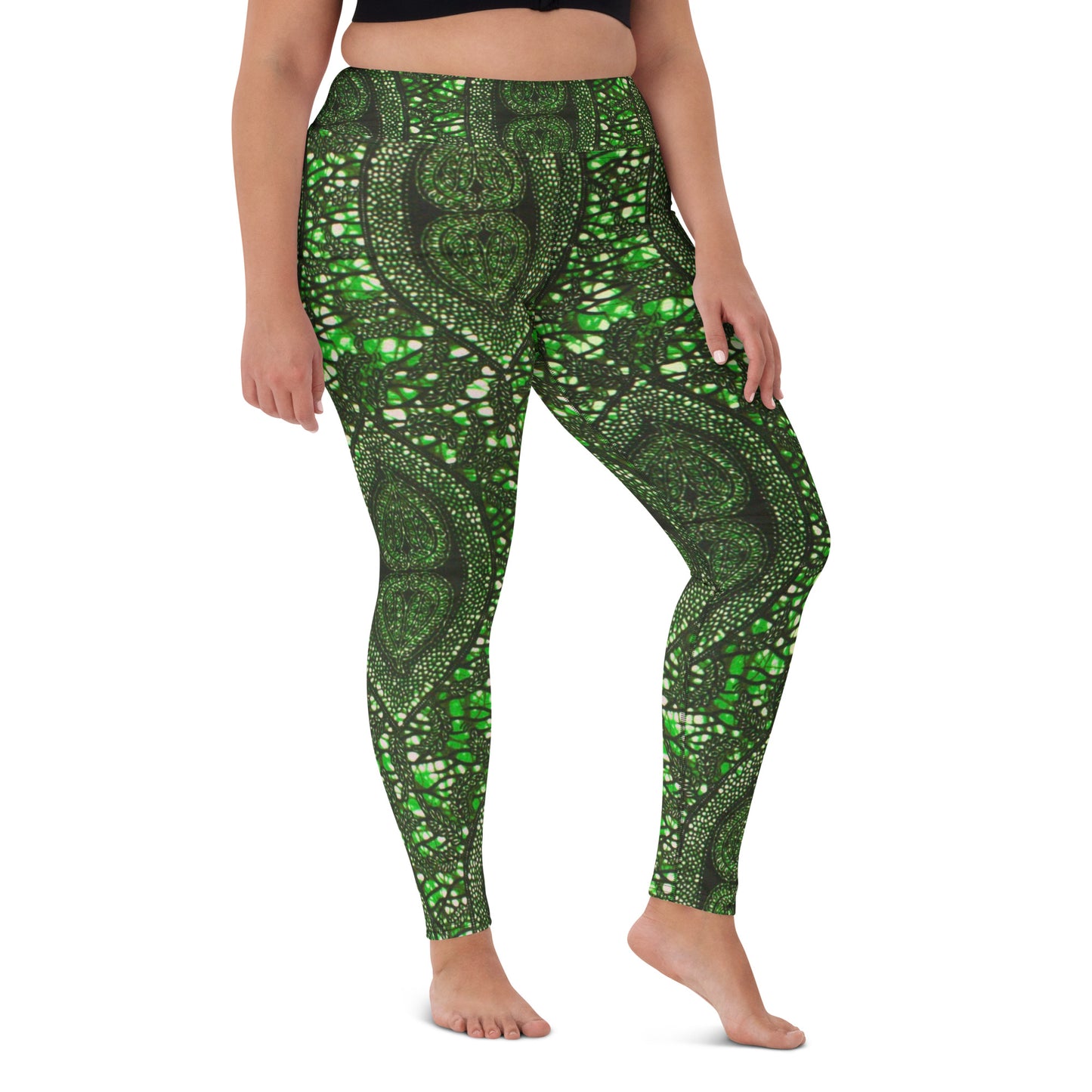 Green Peas Ankara Leggings