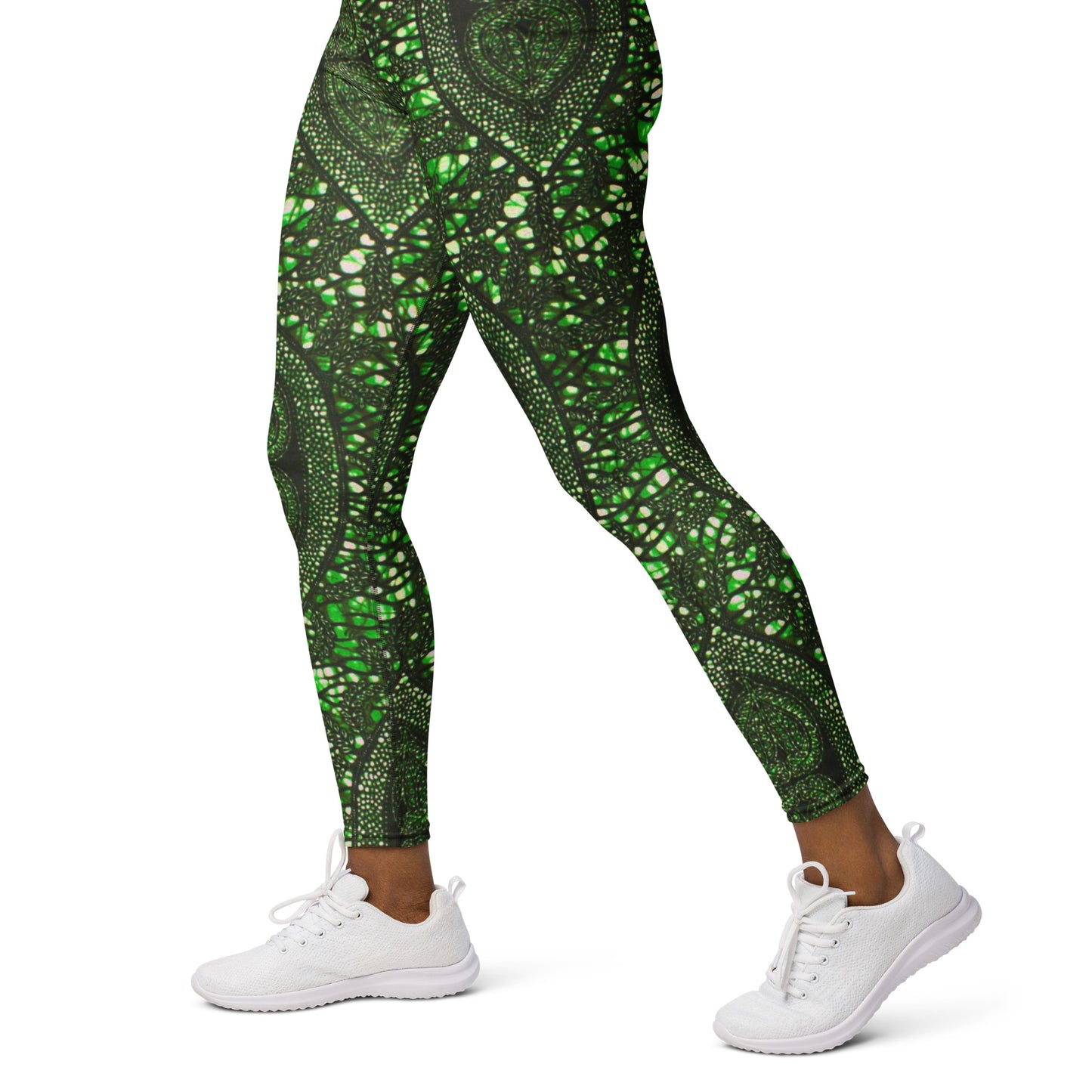 Green Peas Ankara Leggings