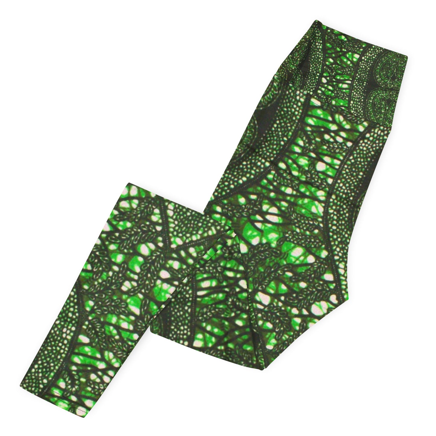 Green Peas Ankara Leggings