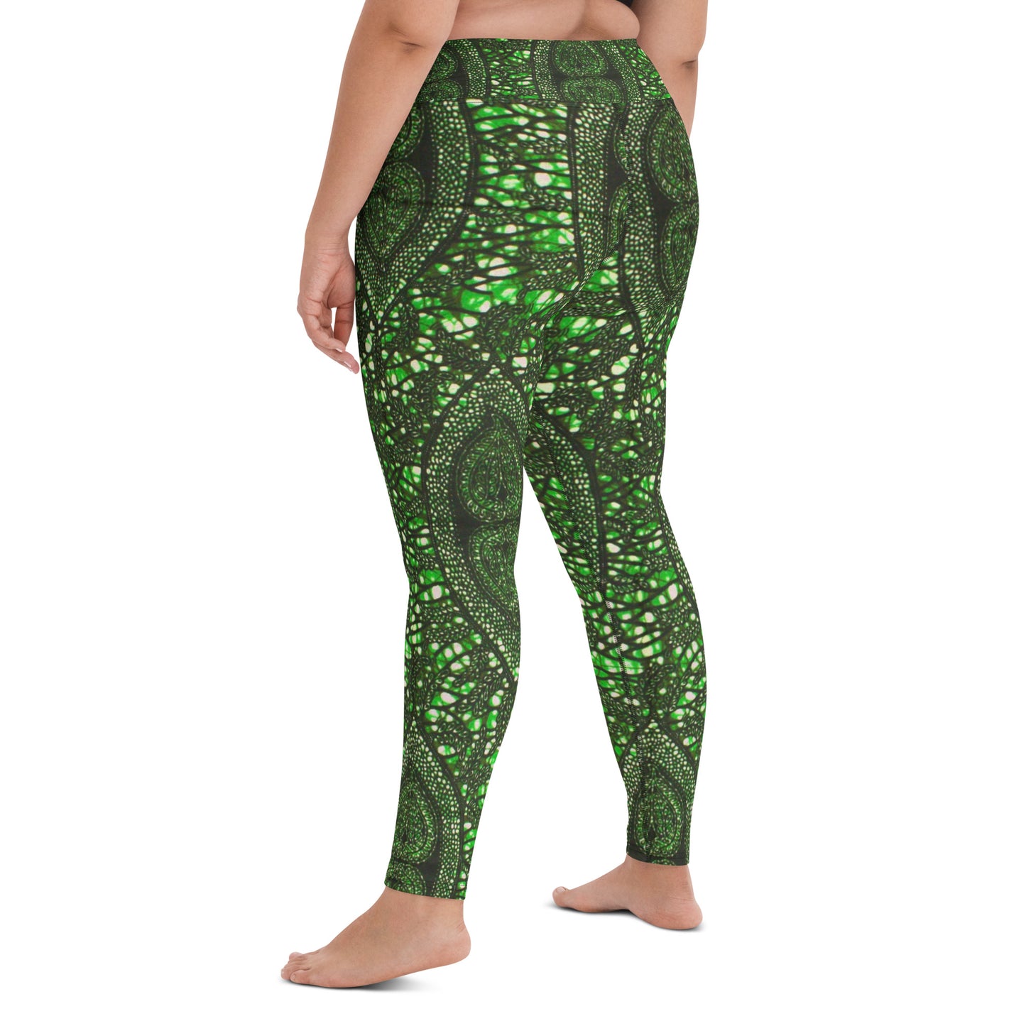 Green Peas Ankara Leggings