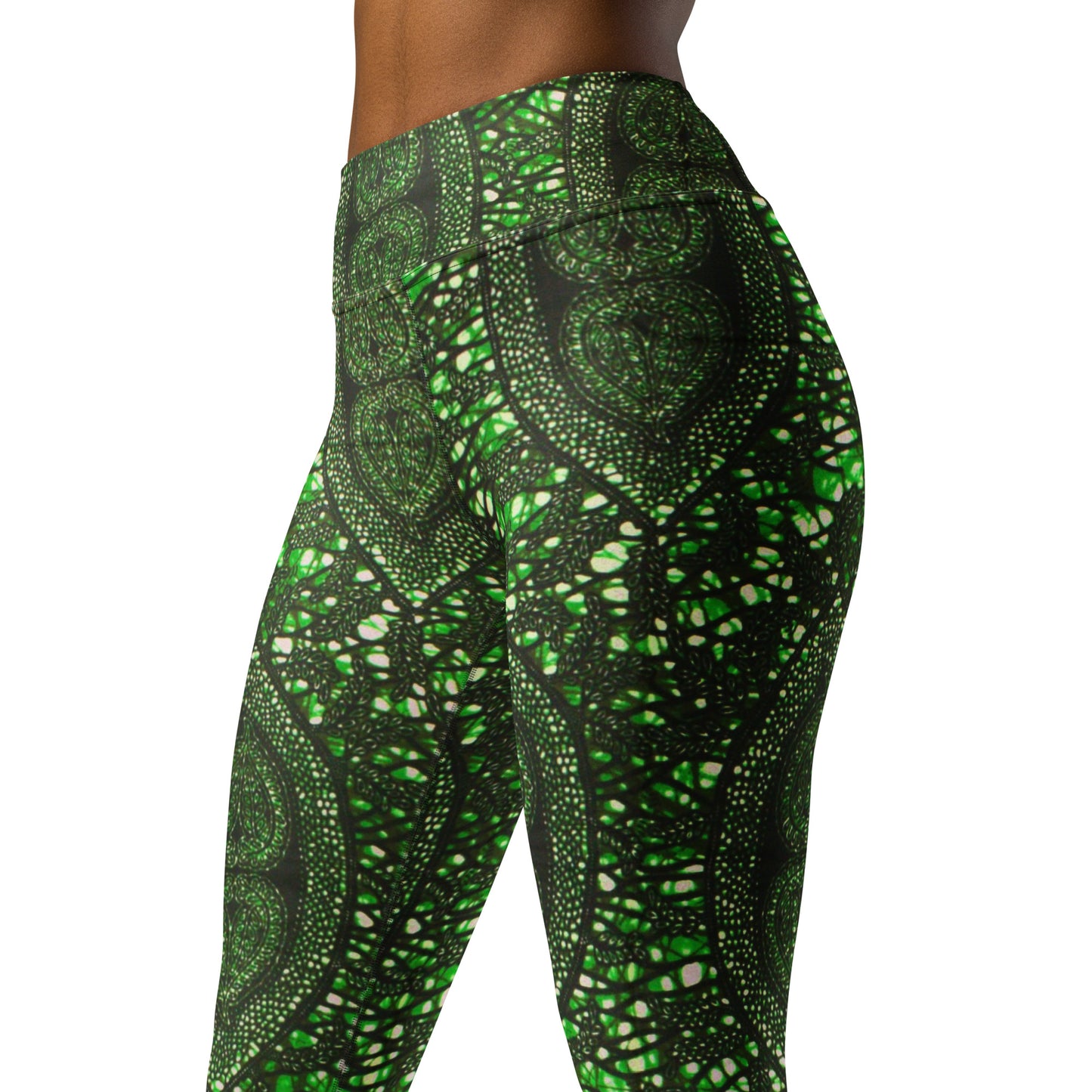 Green Peas Ankara Leggings