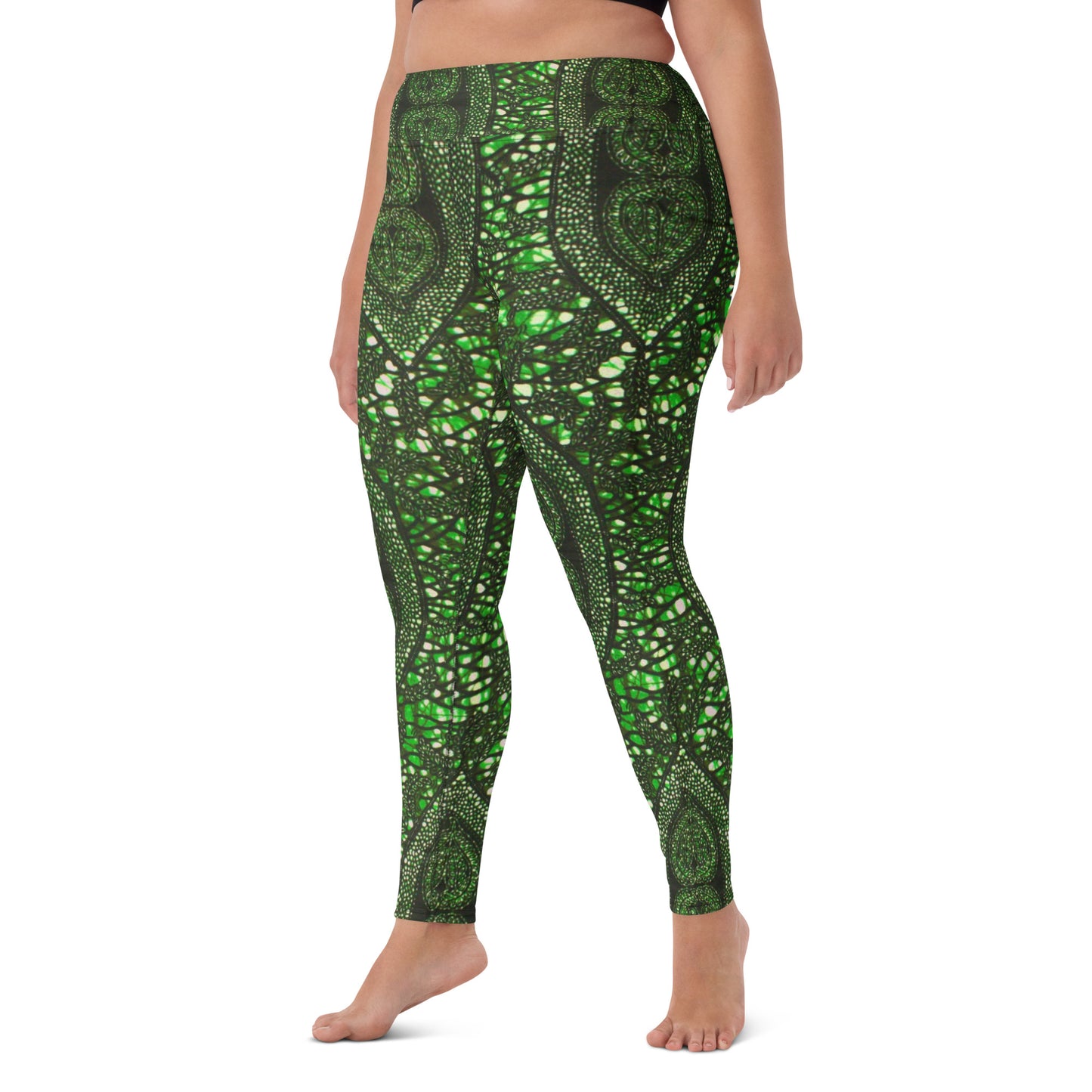 Green Peas Ankara Leggings