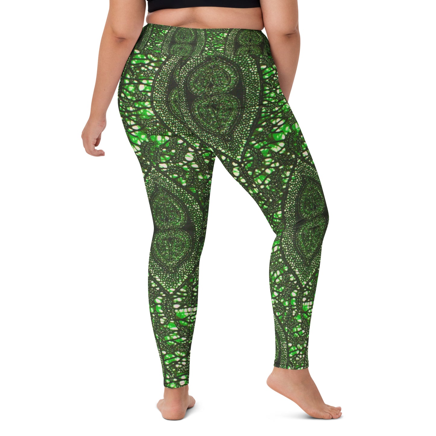 Green Peas Ankara Leggings