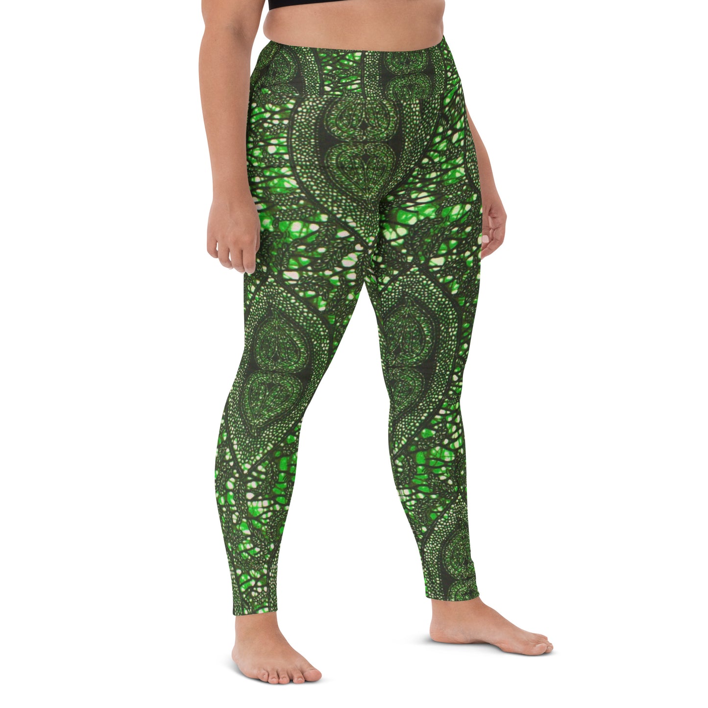 Green Peas Ankara Leggings