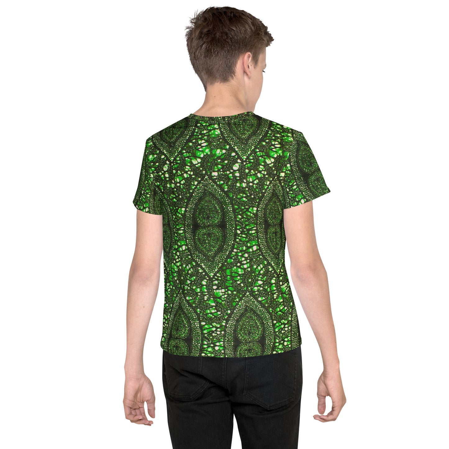 Green Peas Ankara Youth Crew Neck T-shirt