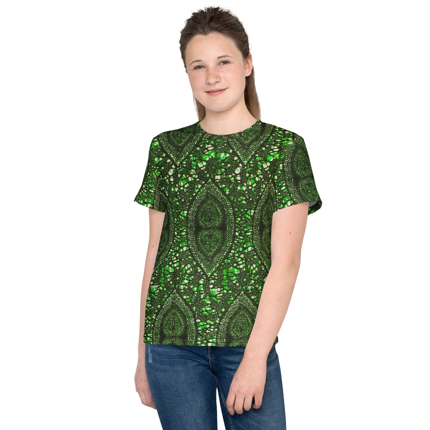 Green Peas Ankara Youth Crew Neck T-shirt