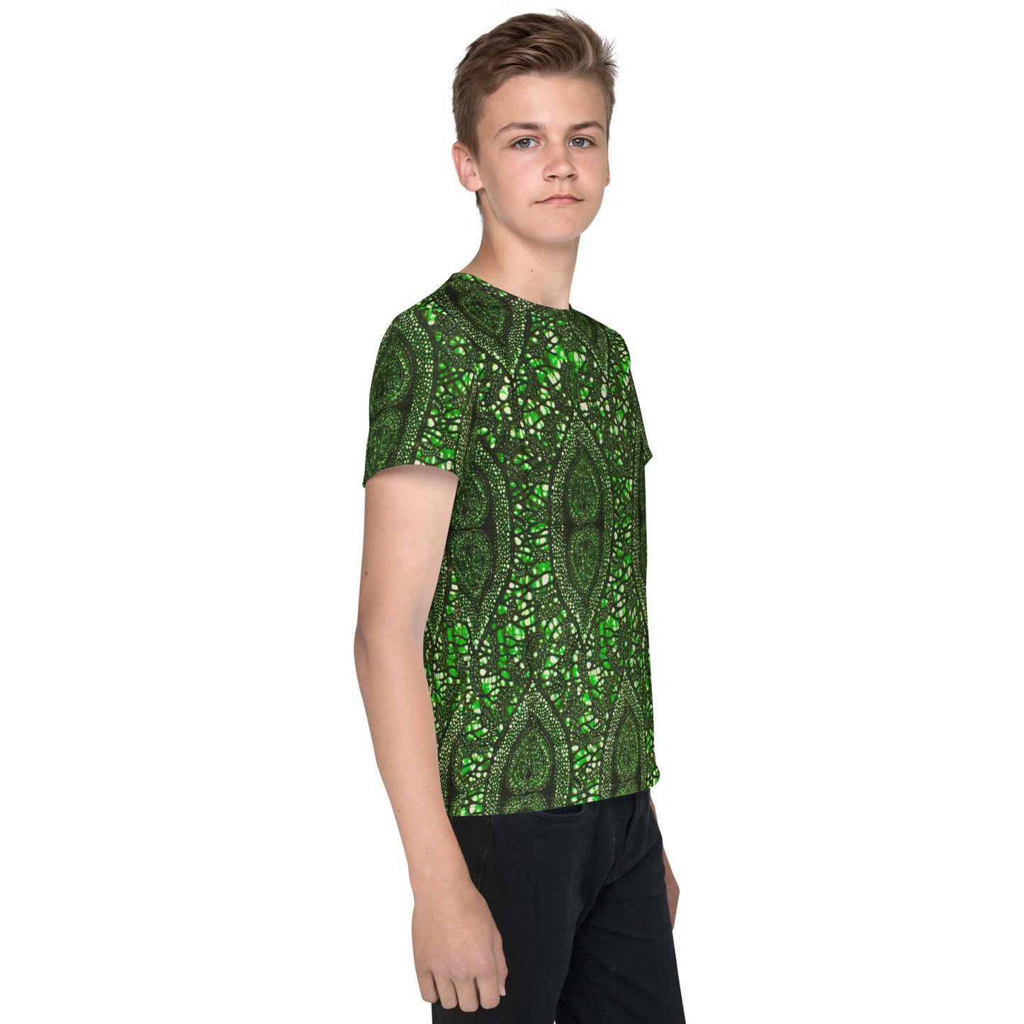 Green Peas Ankara Youth Crew Neck T-shirt