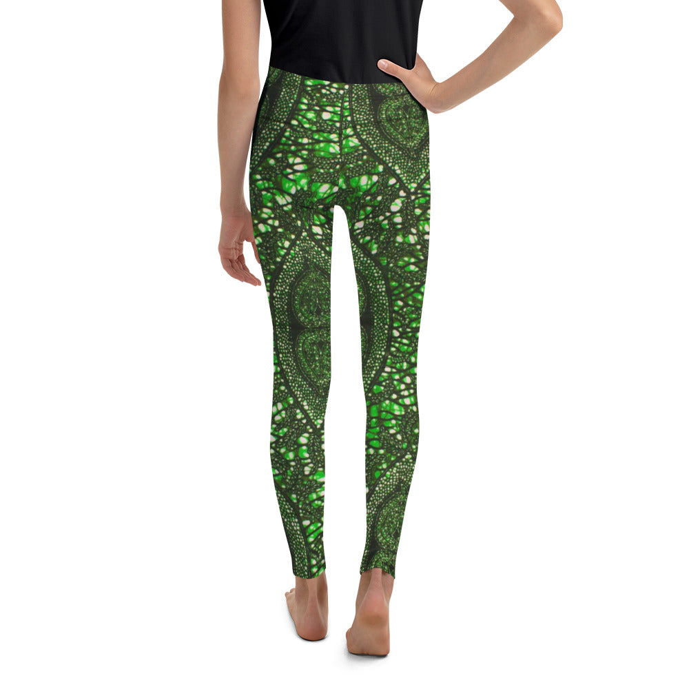 Green Peas Ankara Youth Leggings