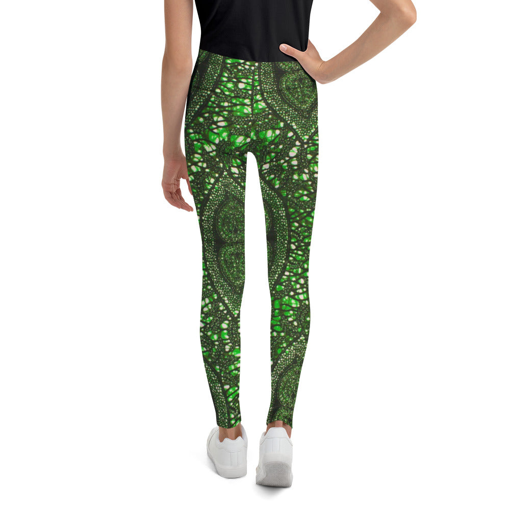 Green Peas Ankara Youth Leggings