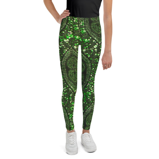 Green Peas Ankara Youth Leggings