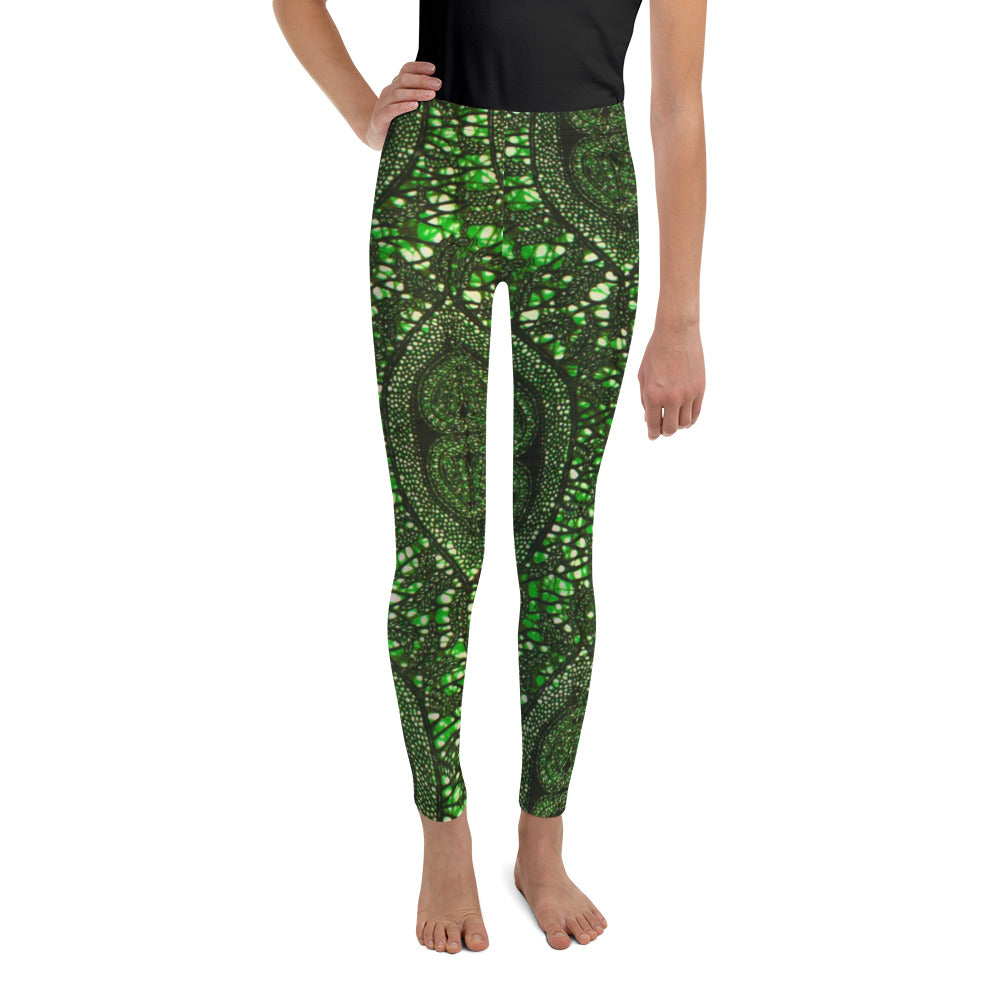 Green Peas Ankara Youth Leggings