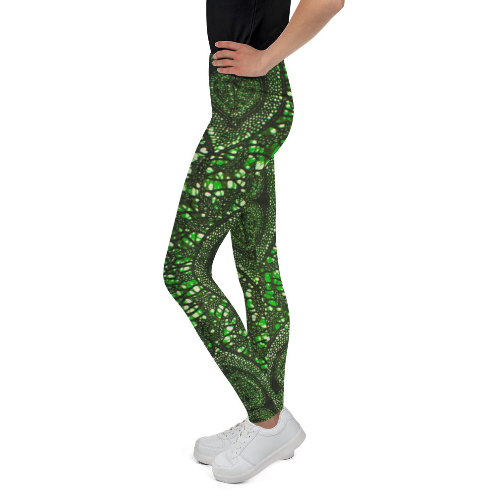 Green Peas Ankara Youth Leggings