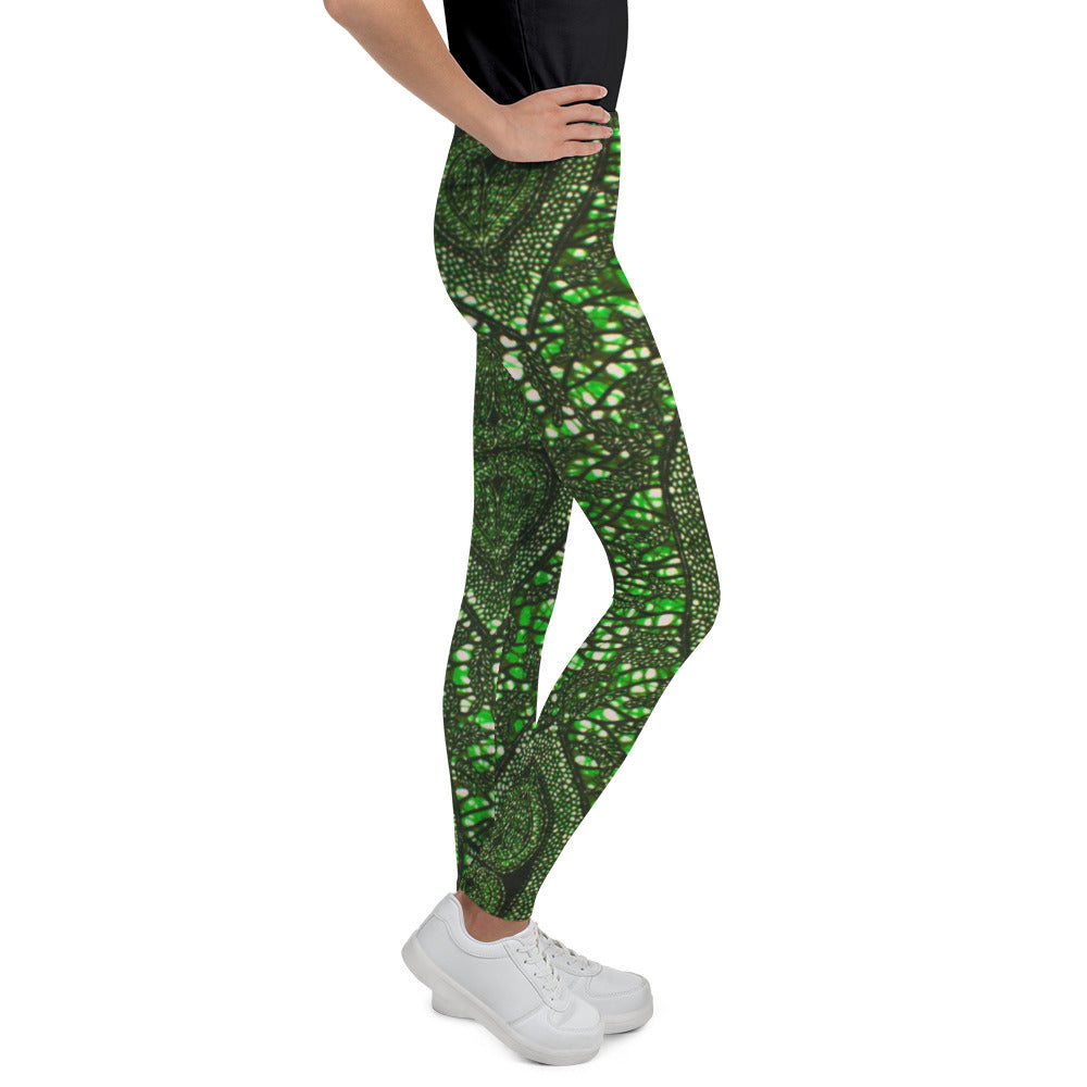 Green Peas Ankara Youth Leggings