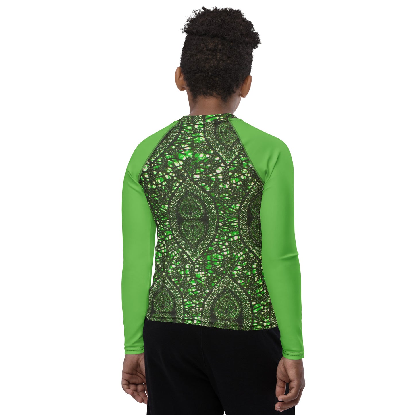 Green Peas Ankara Youth Rash Guard