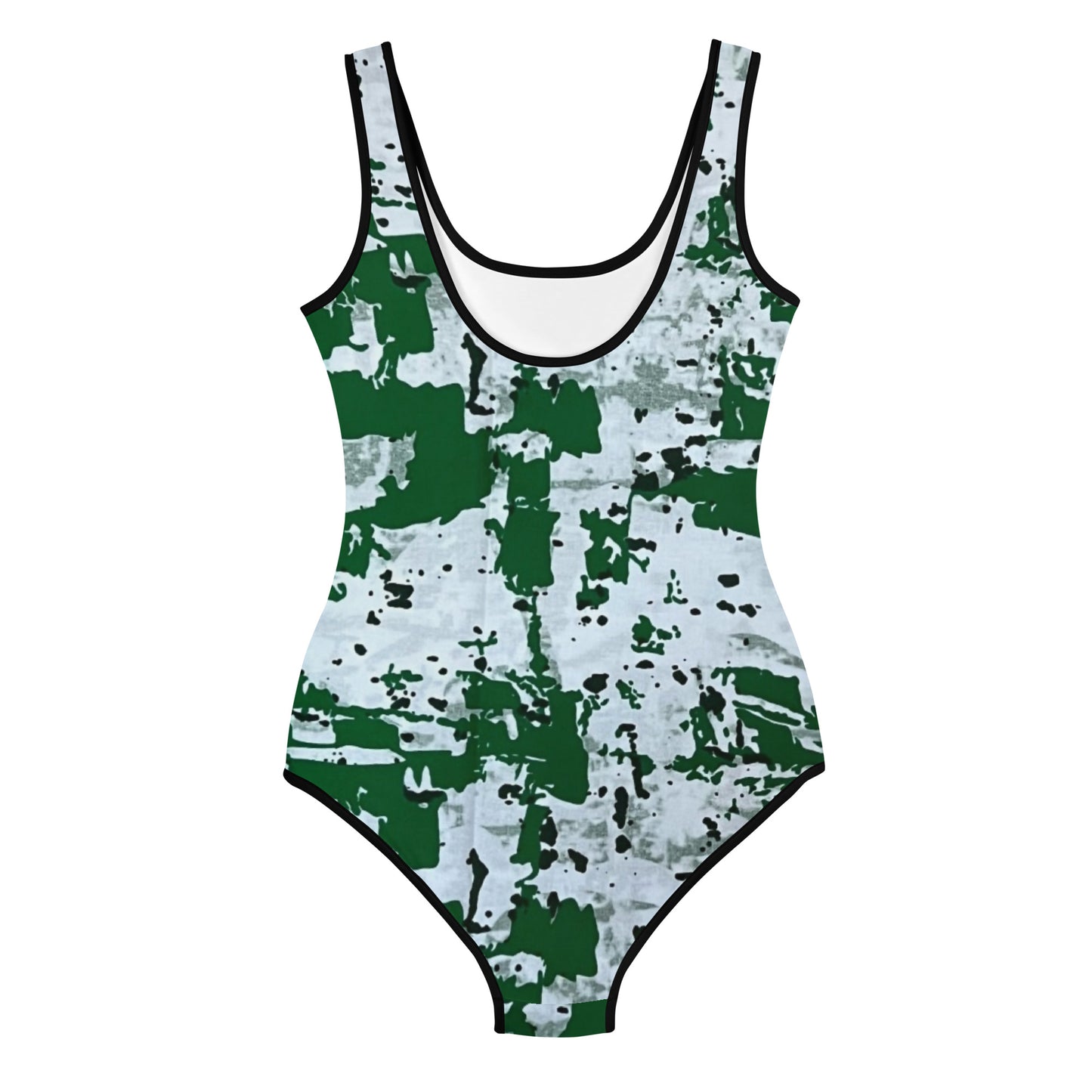 Green Camo Adire Youth Swimsuit