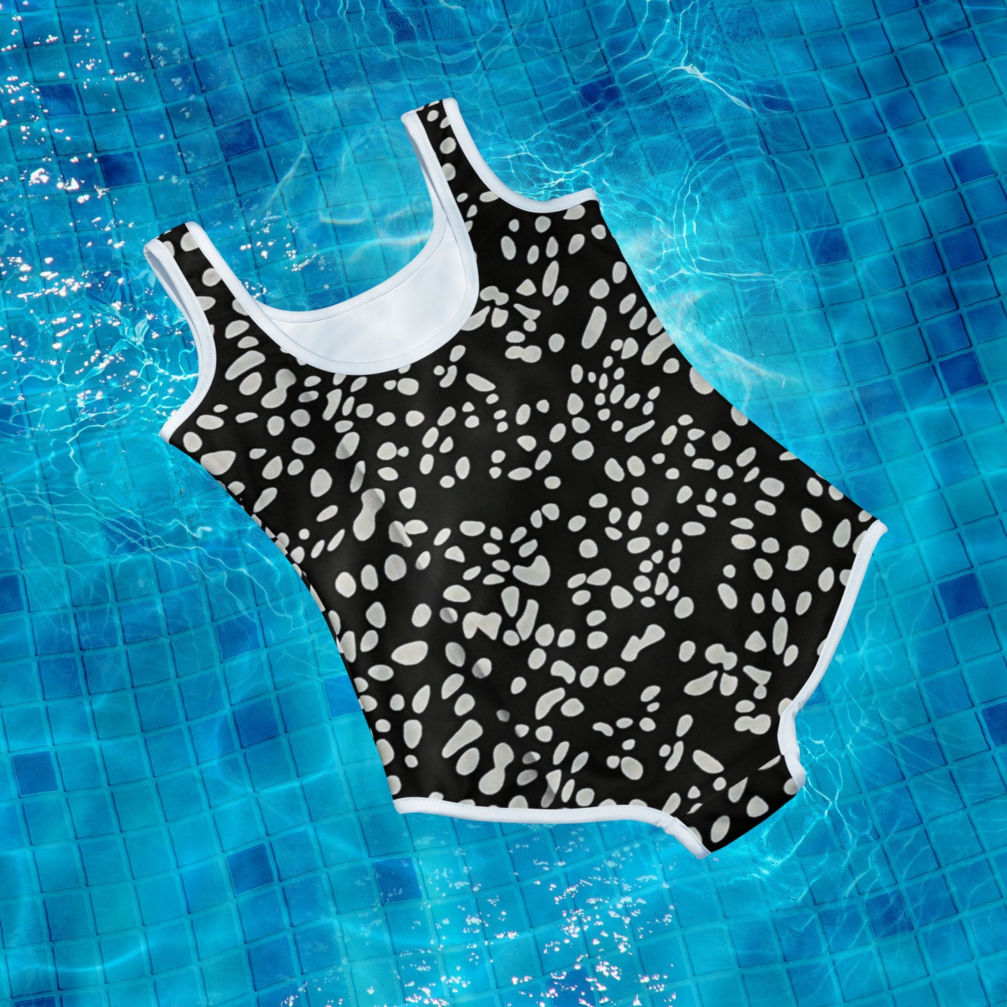 White Dots Adire Youth Swimsuit