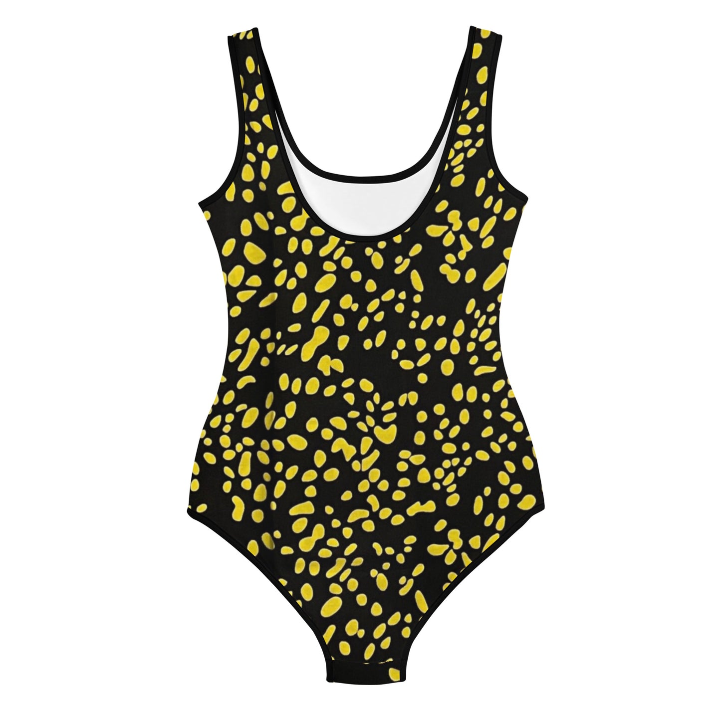 Yellow Dots Adire Youth Swimsuit