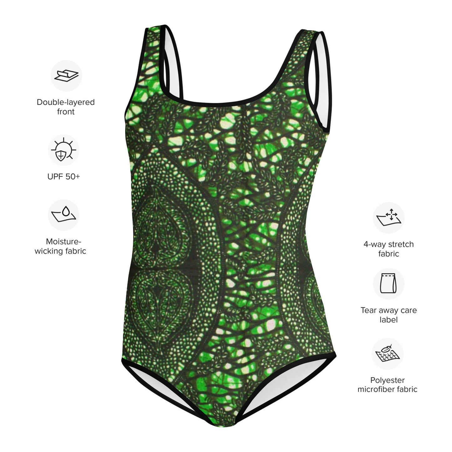 Green Peas Ankara Youth Swimsuit