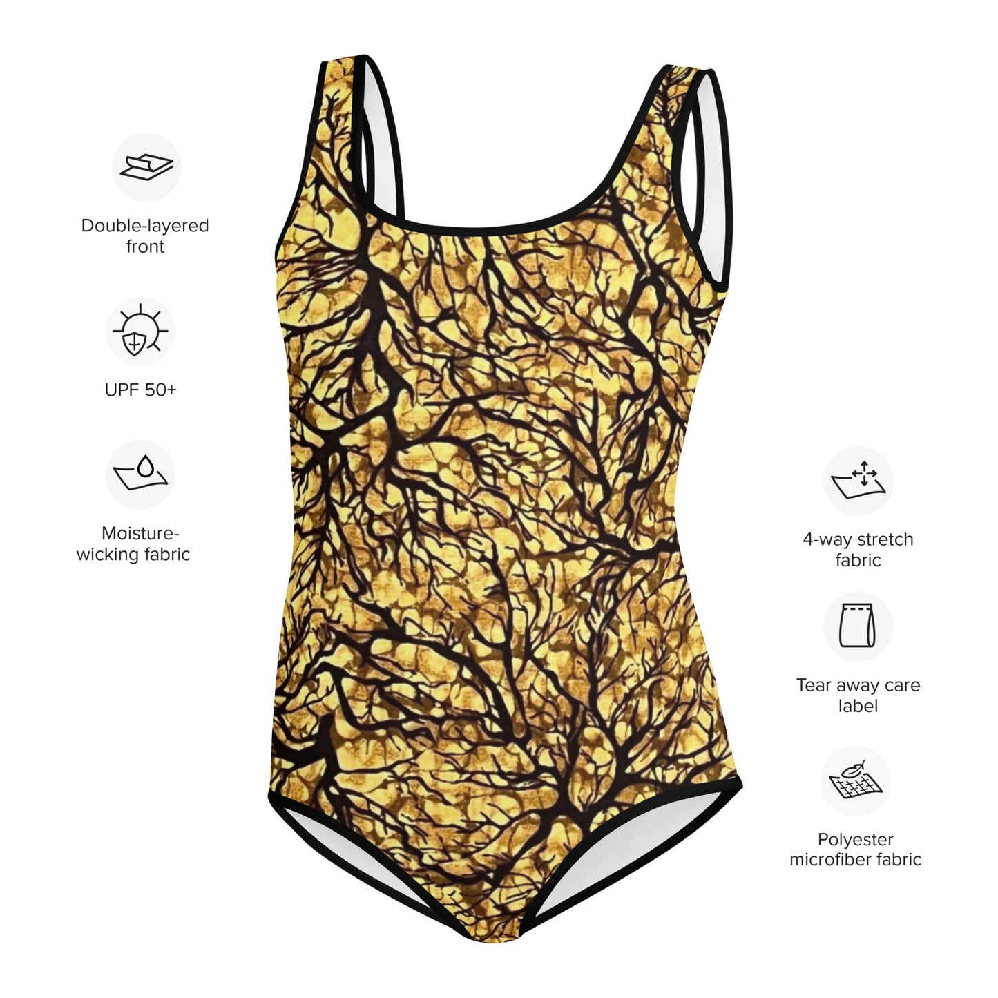 Trees Adire Youth Swimsuit