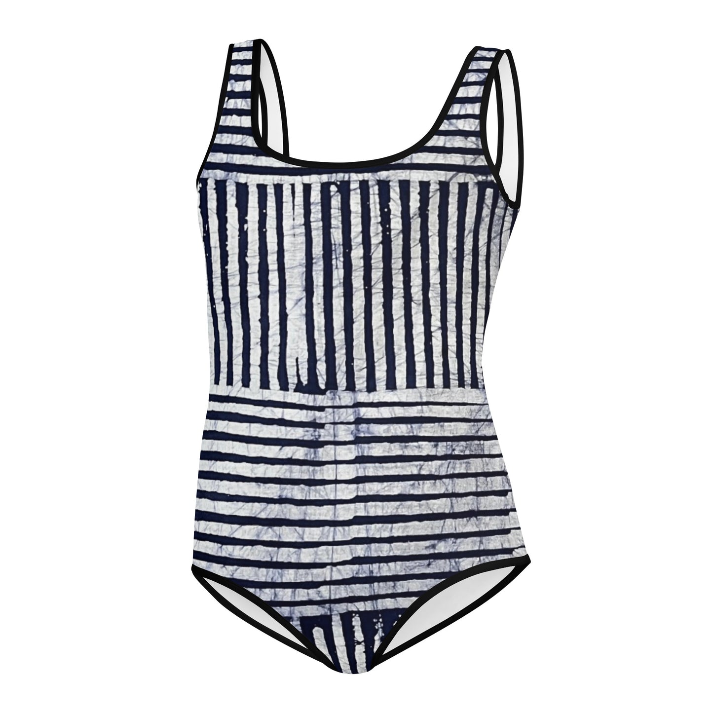 Stripey Adire Youth Swimsuit