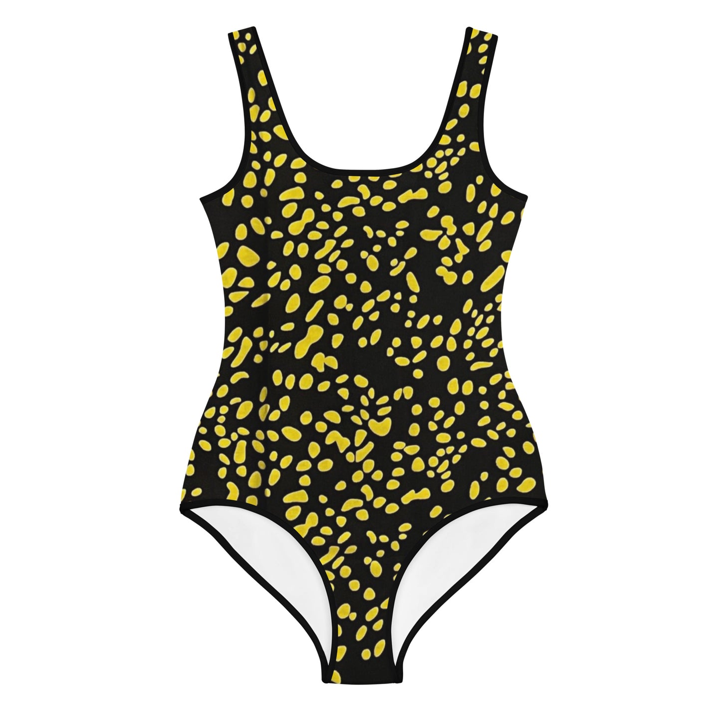 Yellow Dots Adire Youth Swimsuit