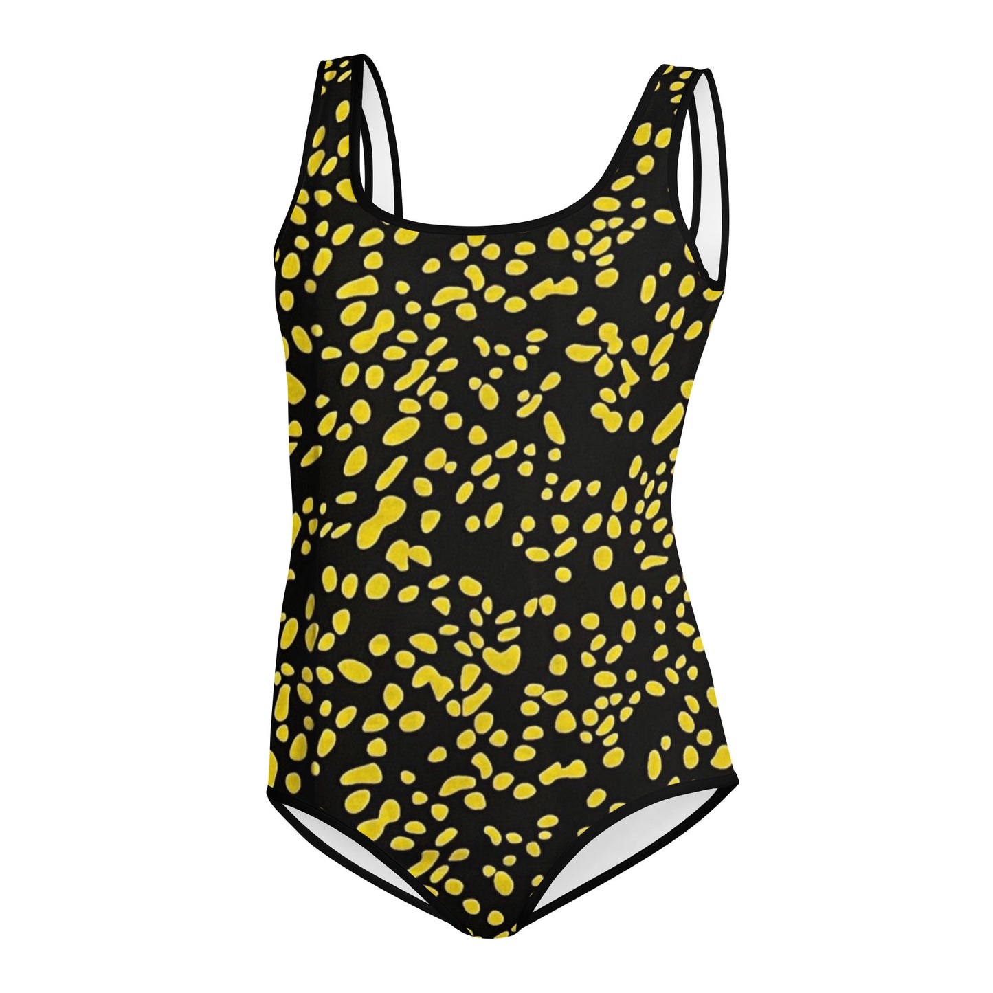 Yellow Dots Adire Youth Swimsuit