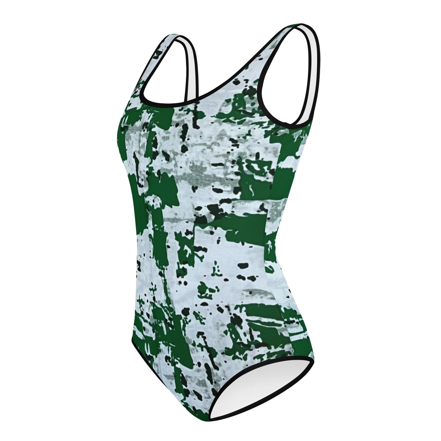 Green Camo Adire Youth Swimsuit