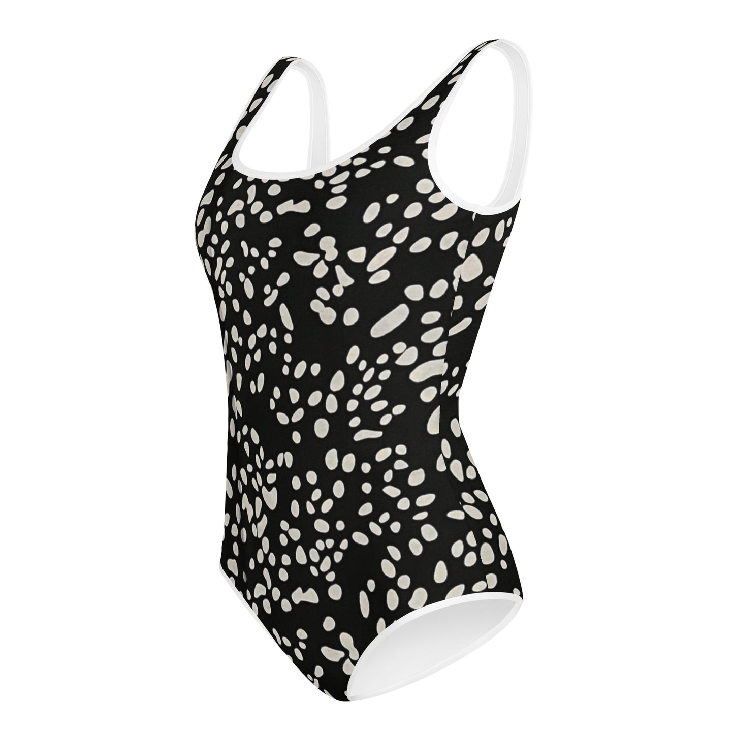 White Dots Adire Youth Swimsuit