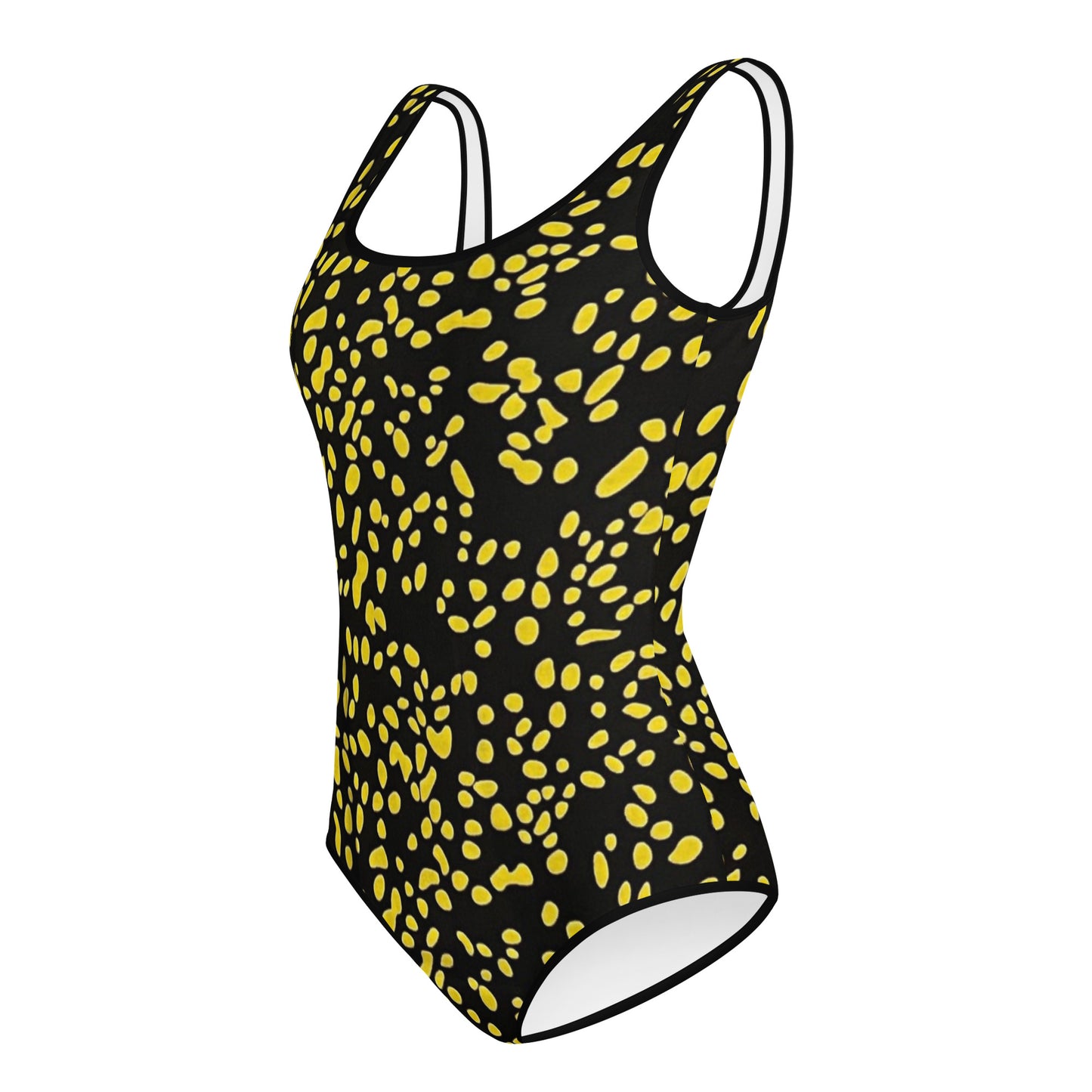 Yellow Dots Adire Youth Swimsuit