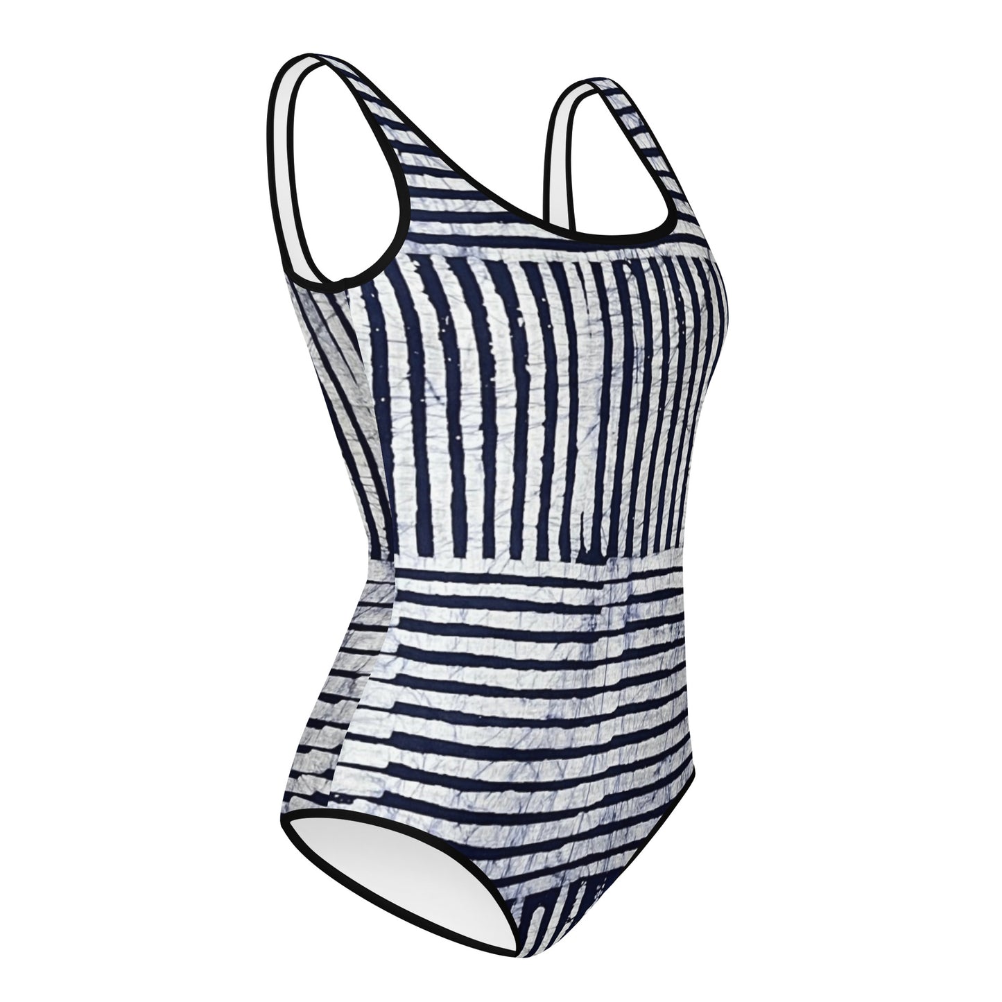 Stripey Adire Youth Swimsuit