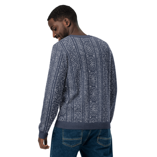 Indigo Knitted crew neck sweater