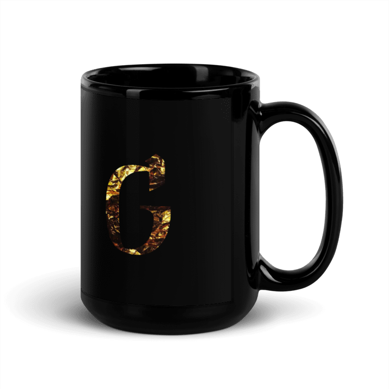 Monogram G Black Glossy Mug