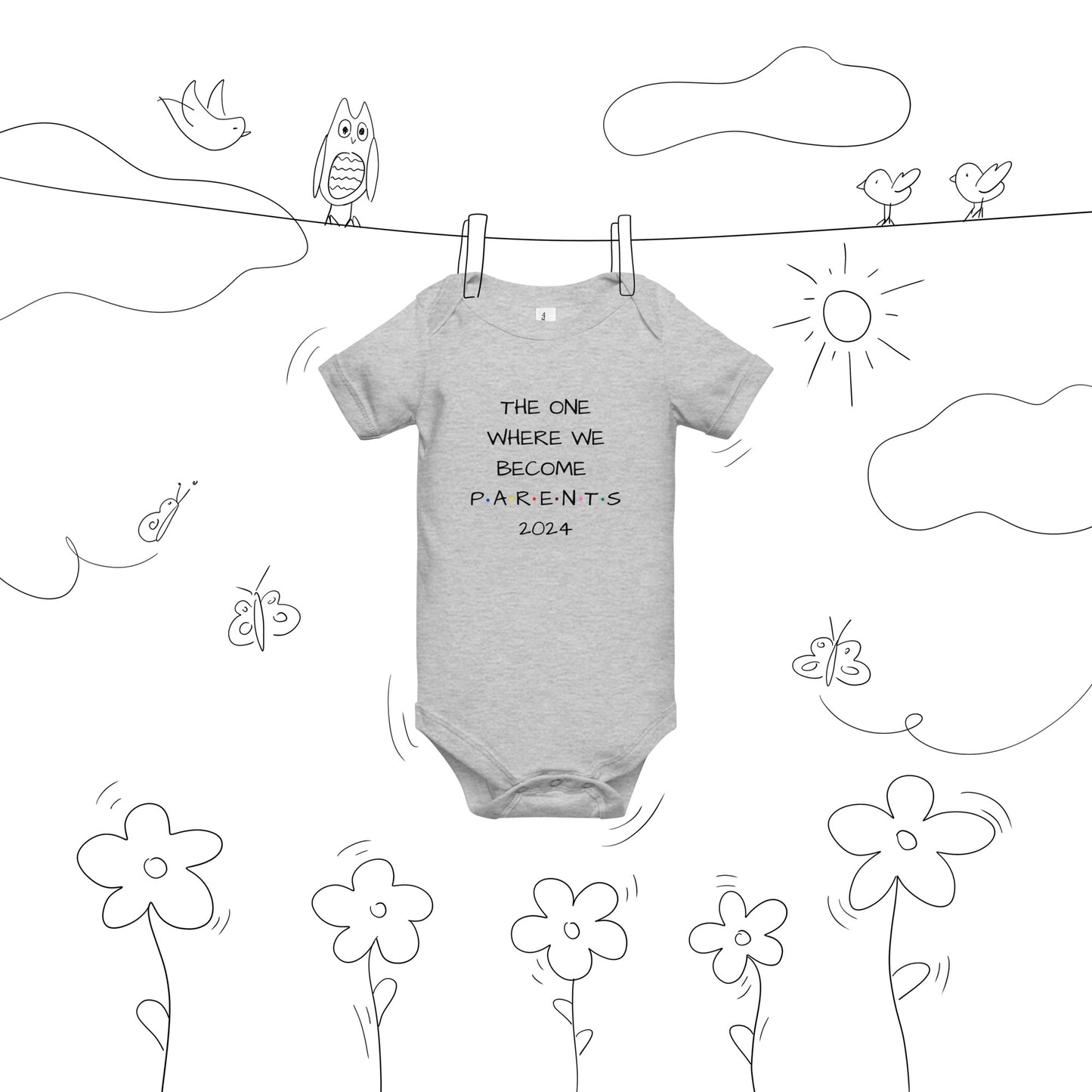 The One Where We Become Parents 2024 Baby Short Sleeve One Piece