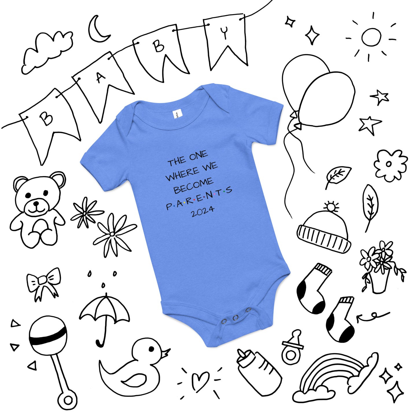 The One Where We Become Parents 2024 Baby Short Sleeve One Piece