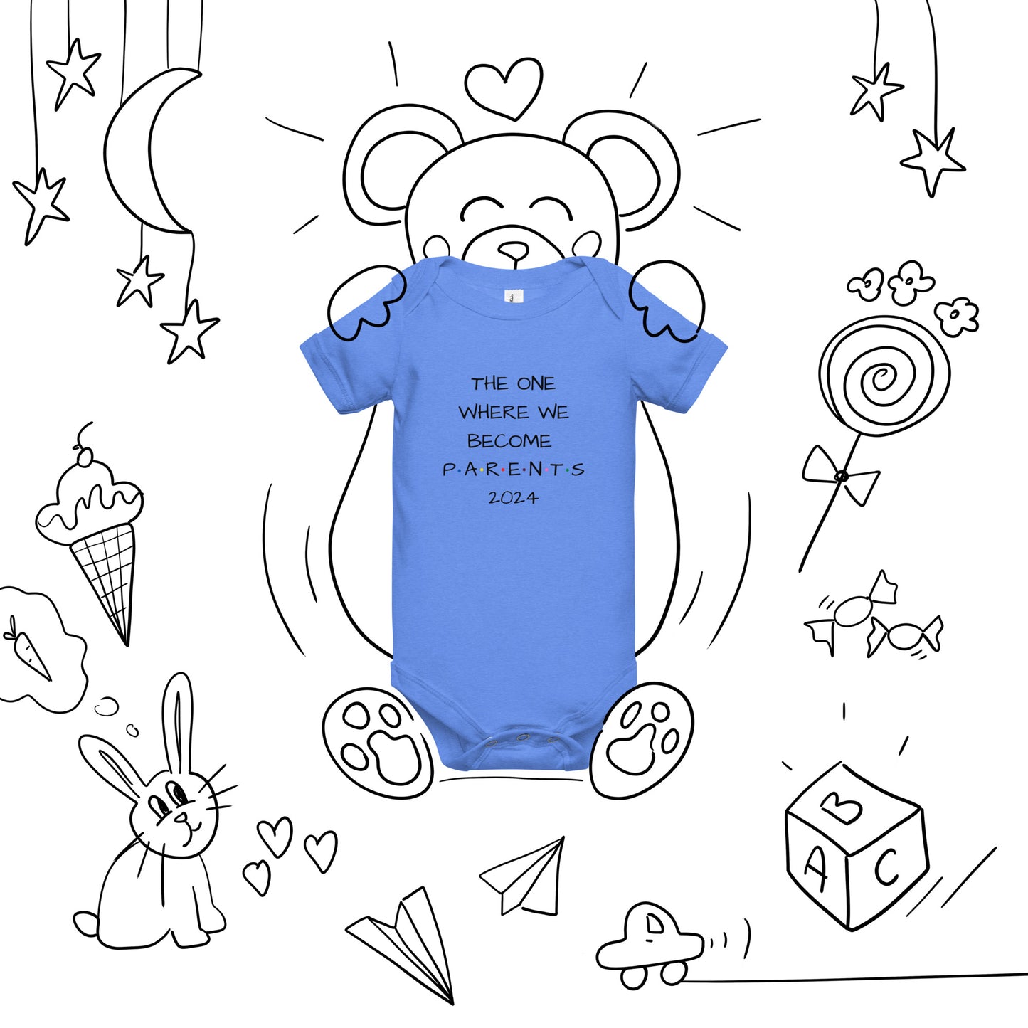 The One Where We Become Parents 2024 Baby Short Sleeve One Piece