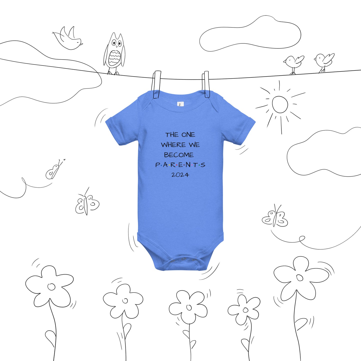 The One Where We Become Parents 2024 Baby Short Sleeve One Piece