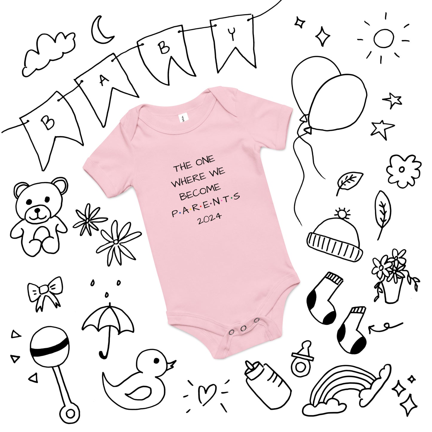 The One Where We Become Parents 2024 Baby Short Sleeve One Piece