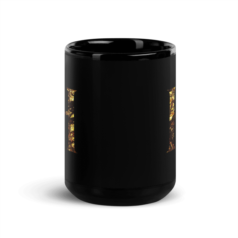 Monogram H Black Glossy Mug