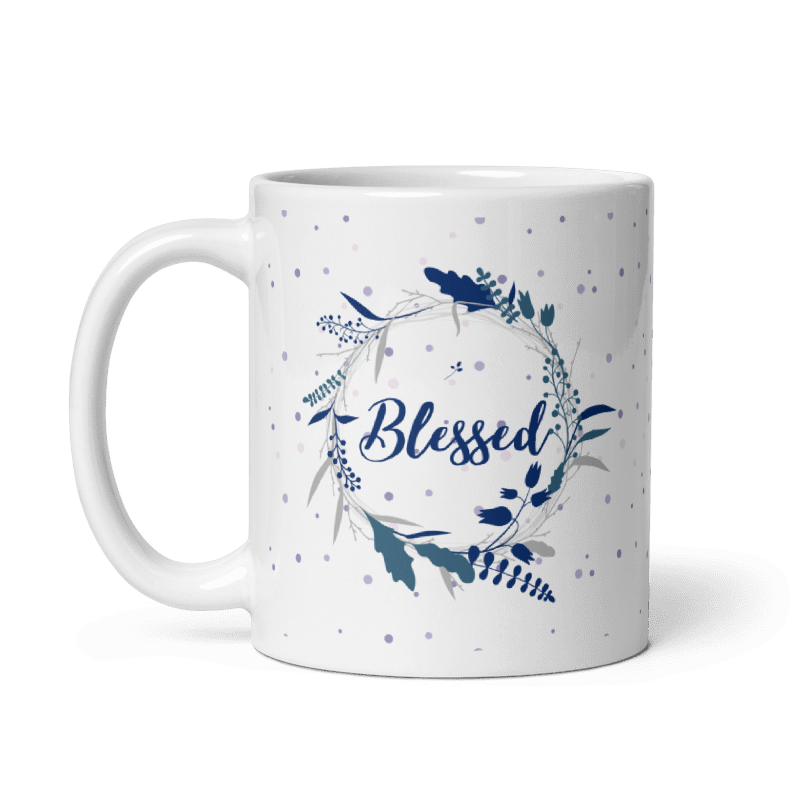 Blessed 11oz White glossy mug