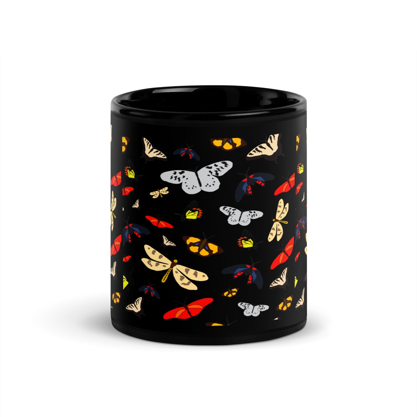 Butterfly Black Glossy Coffee Mug