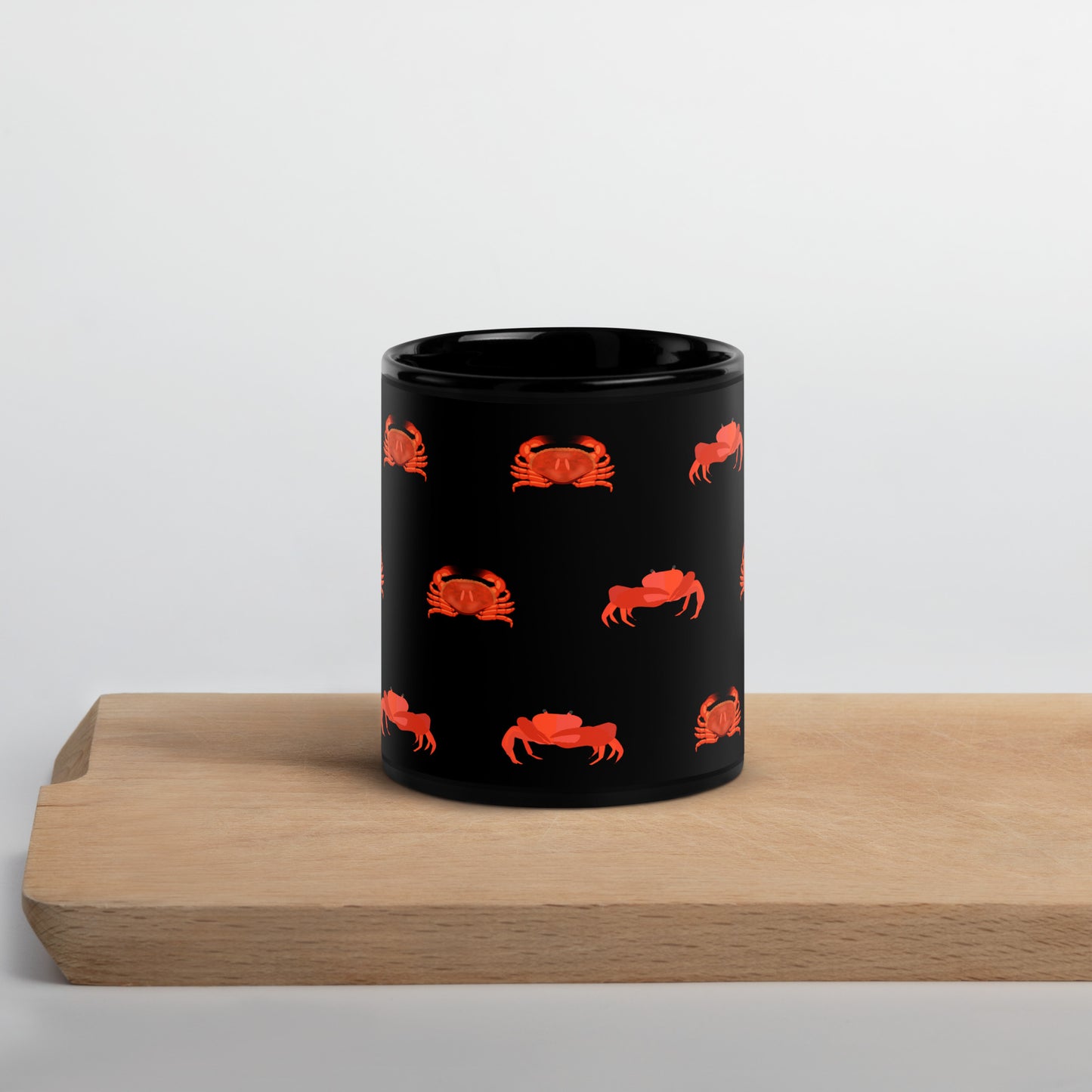 Crab Black Glossy Mug