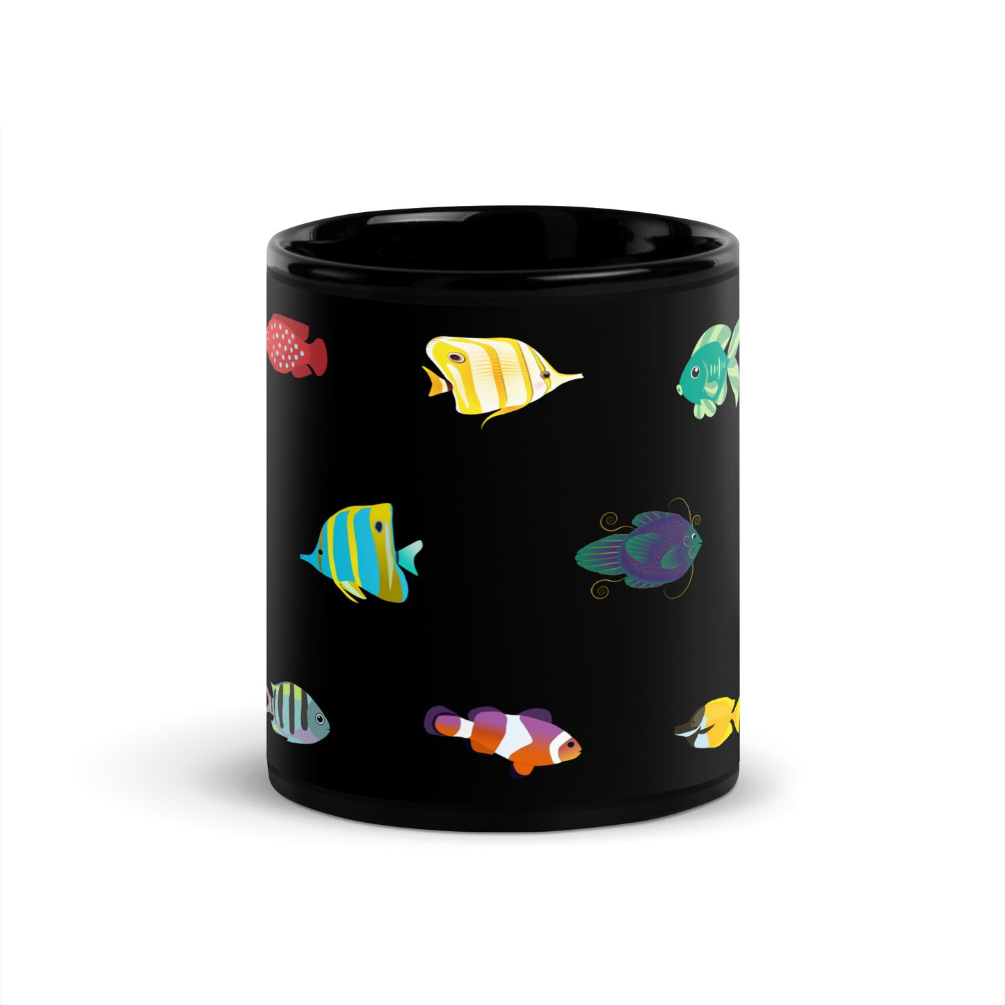 Fish Black Glossy Mug