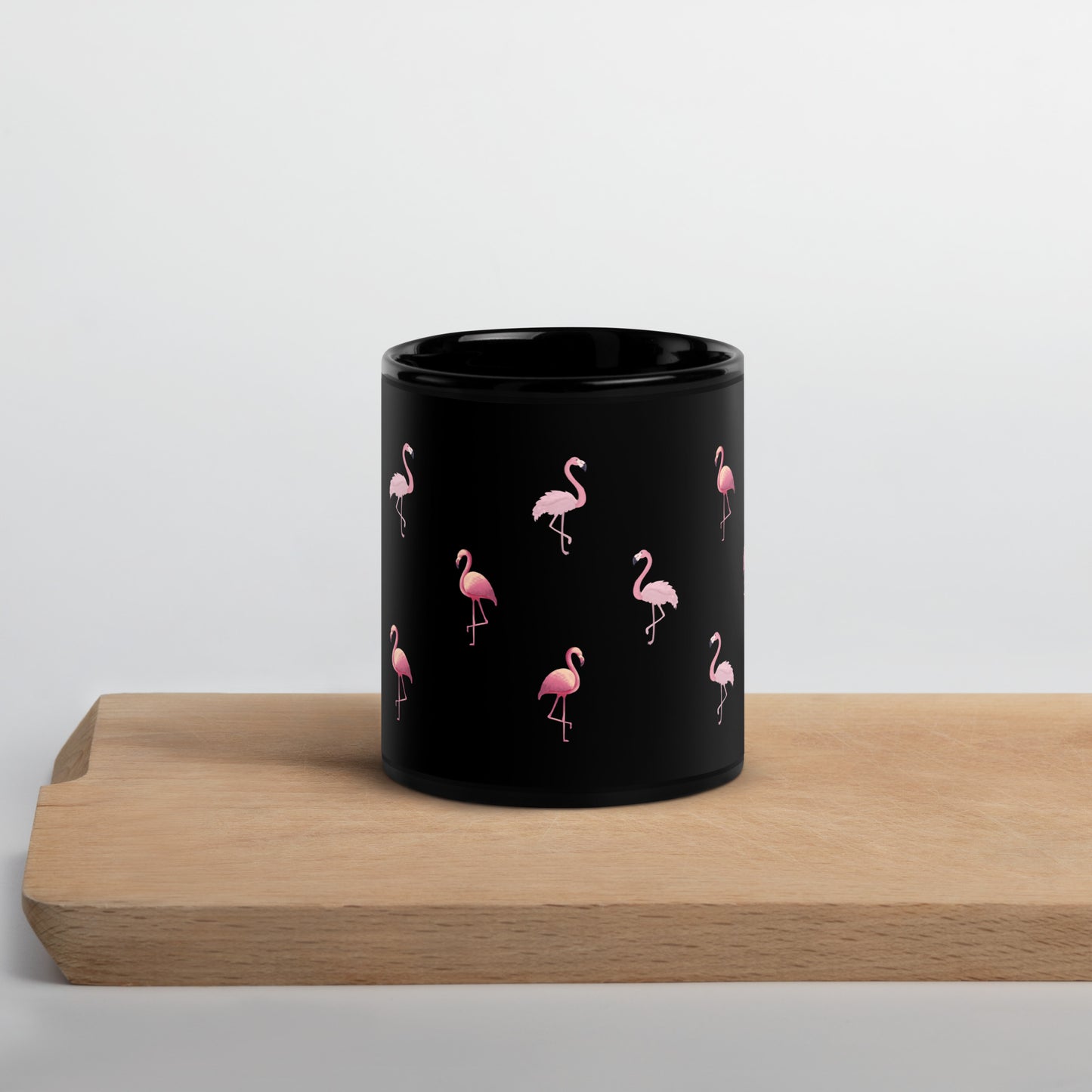 Flamingo Black Glossy Mug