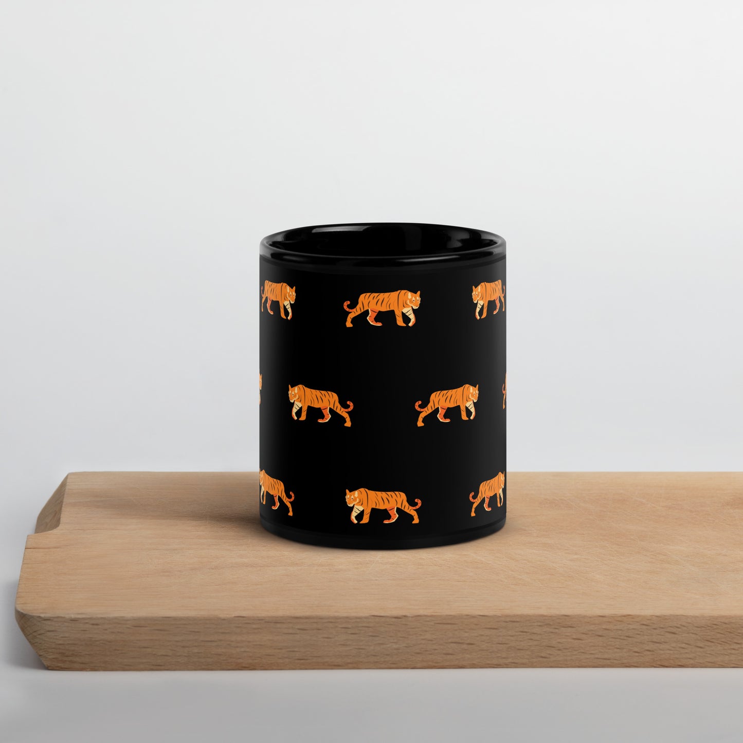 Tiger Black Glossy Mug