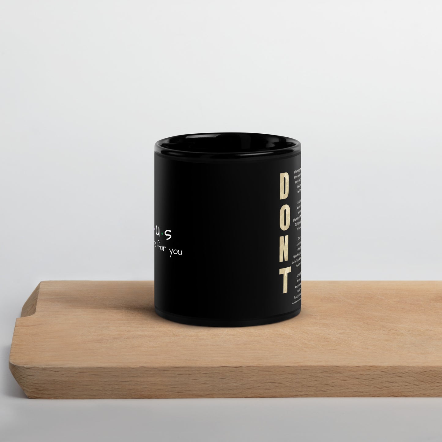 Don't Quit Black Glossy Mug