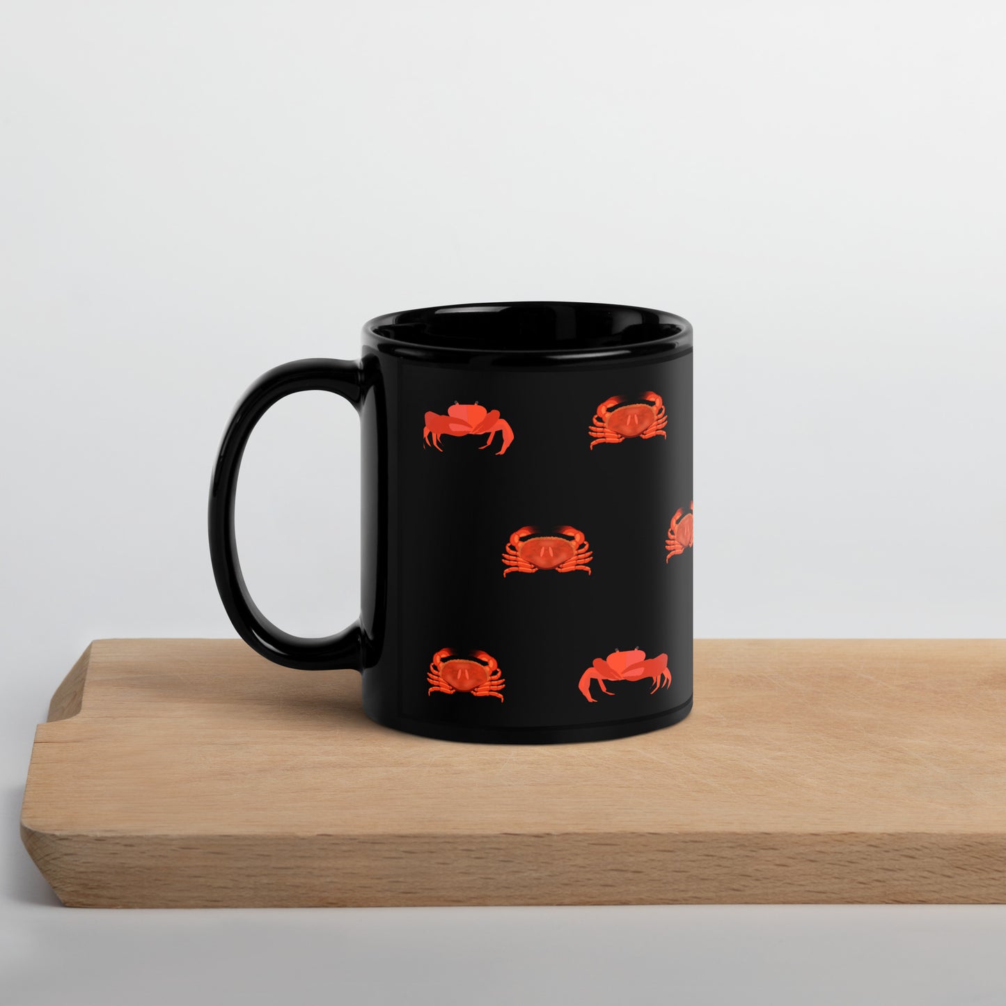 Crab Black Glossy Mug