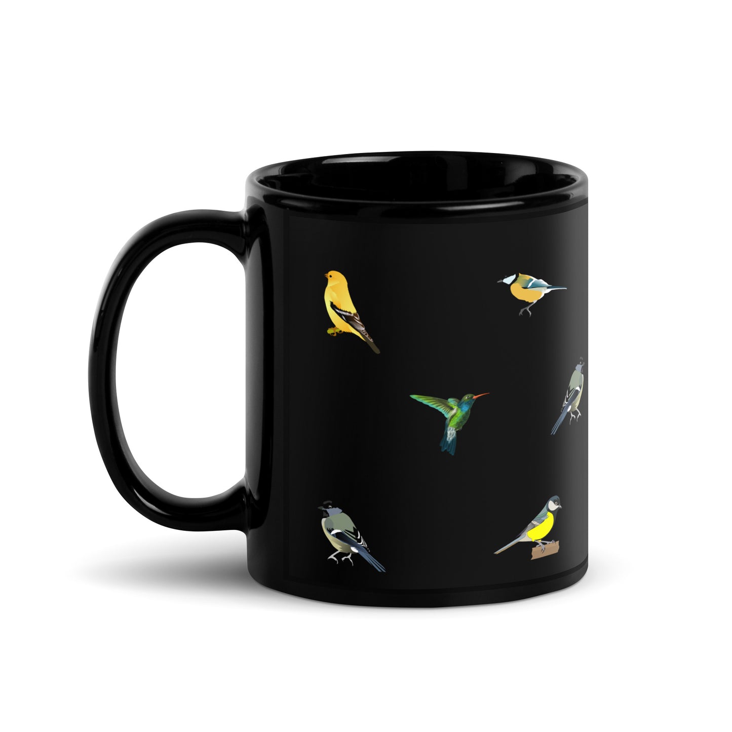 Bird Black Glossy Mug