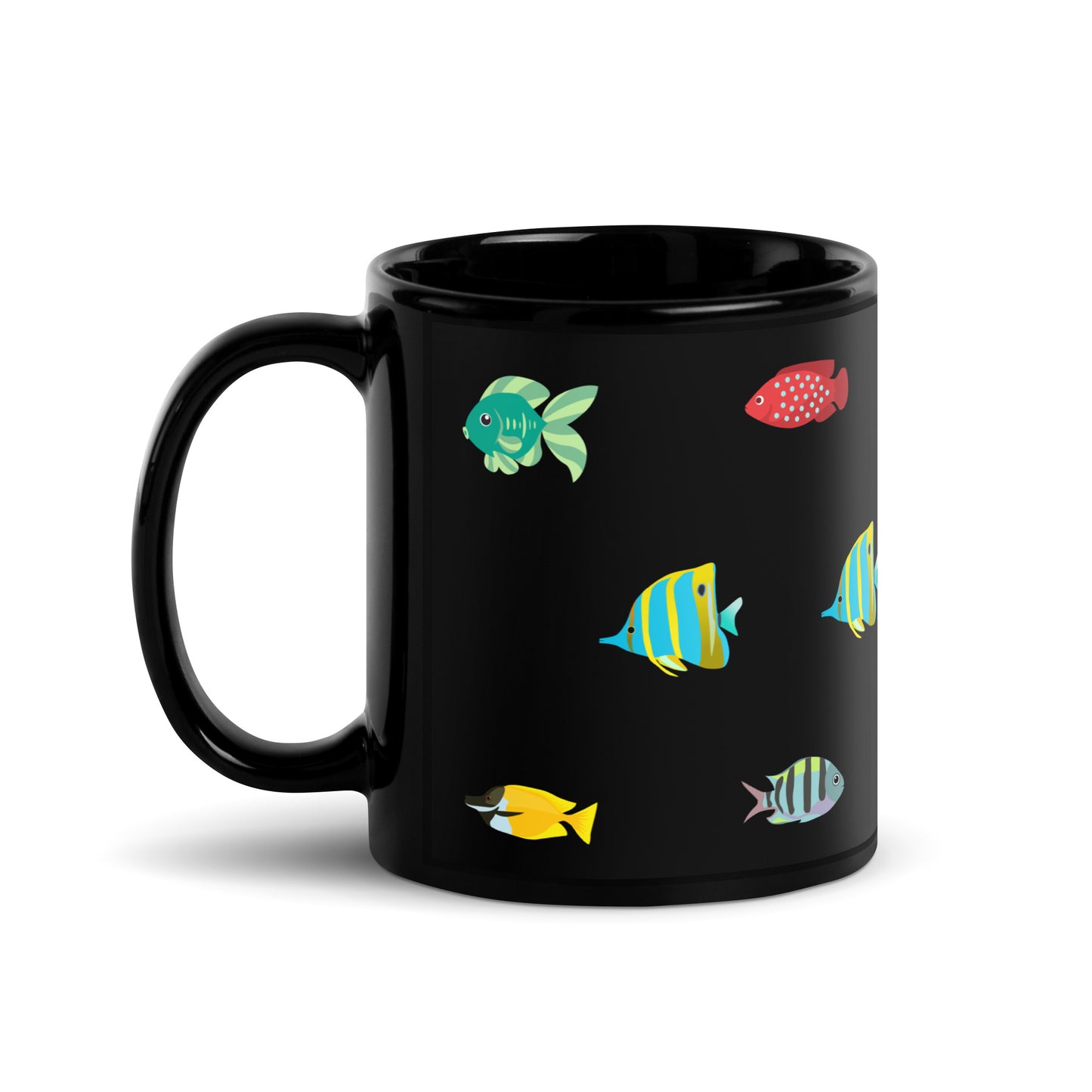 Fish Black Glossy Mug